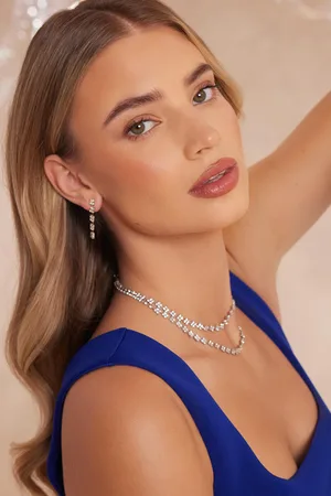 Quiz Diamante Layered Necklace
