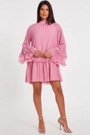 Quiz Chiffon Frill Mini Dress