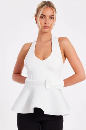 Quiz Halter Neck Peplum Top