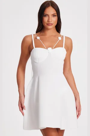Quiz Floral Trim Mini Dress