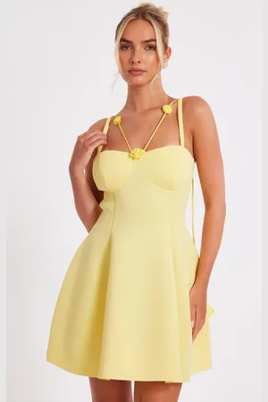 Quiz Floral Trim Mini Dress