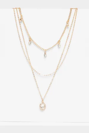 Quiz Diamante Jewel Layered Necklace