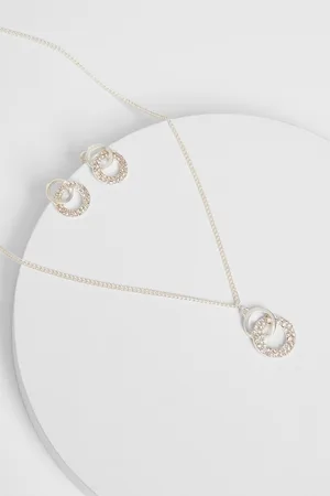 Quiz Double Circle Jewellery Set