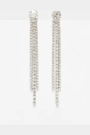 Quiz Diamante Fringe Earrings