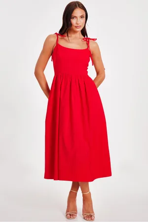 Quiz Tie Shoulder Midi Dress