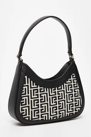 Quiz Faux Leather Geometric Shoulder Bag