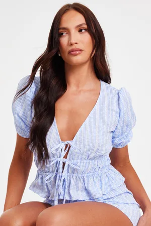 Quiz Gingham Crop Top