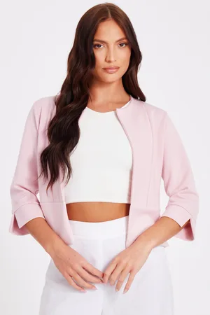Quiz Shawl Collar Crop Jacket