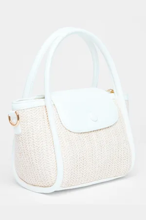Quiz Woven Top Handle Bag