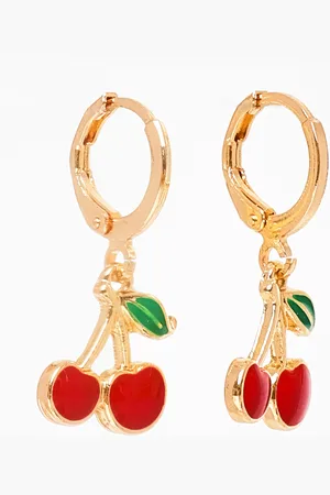Quiz Cherry Hoop Earrings