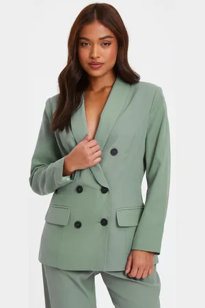 Quiz Petite Khaki Tailored Blazer