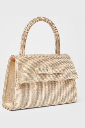 Quiz Diamante Top Handle Bag