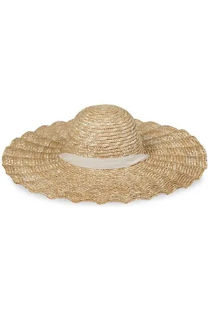Lack of Color Scalloped Dolce Straw Wide-Brim Hat