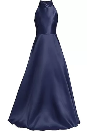 Ml Monique Lhuillier Women Party Dresses - Halter Satin Ball Gown