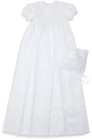Kissy Kissy Baby Girl's 2-Piece Besos Christening Annalise Gown & Hat Set