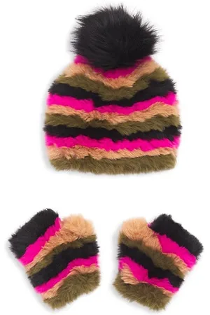 JOCELYN Girls Gloves - ONLY AT SAKS. Kid's 2-Piece Faux Fur Hat & Mittens Set