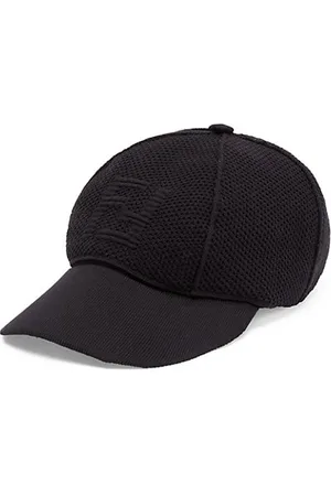 Fendi Men Caps - FF Logo Knit Baseball Cap