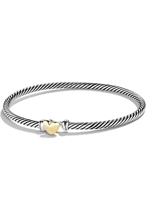 David Yurman Bracelets & Bangles - Cable Collectibles Heart Bracelet In Sterling Silver With 18K Yellow Gold