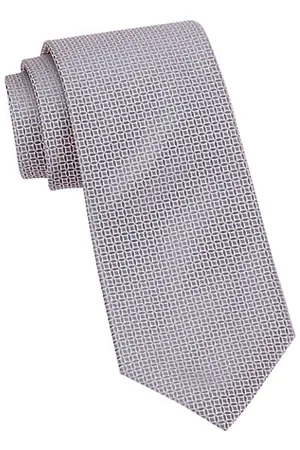 Charvet Geometric Woven Silk Tie
