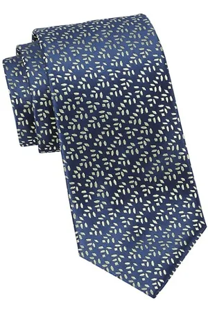 Charvet Men Neckties - Leaf Woven Silk Tie