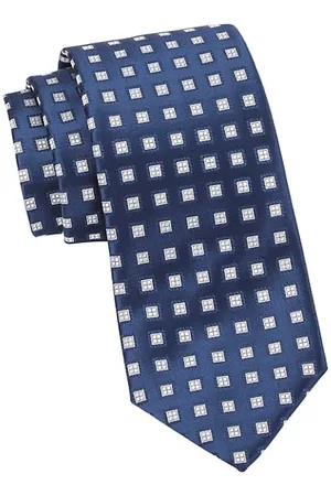 Charvet Men Neckties - Diamond Woven Silk Tie