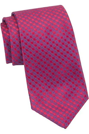 Charvet Men Neckties - Geometric Woven Silk Tie