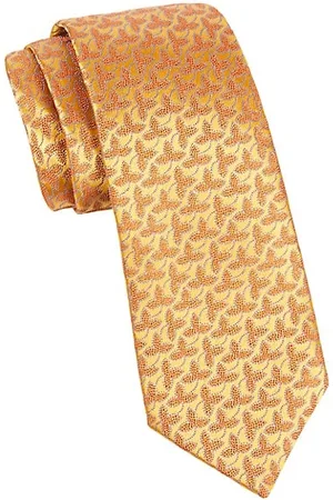 Charvet Geometric Fleur Woven Silk Tie
