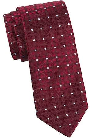 Charvet Tonal Plaid Woven Silk Tie