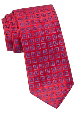 Charvet Men Neckties - Geobean Woven Silk Tie