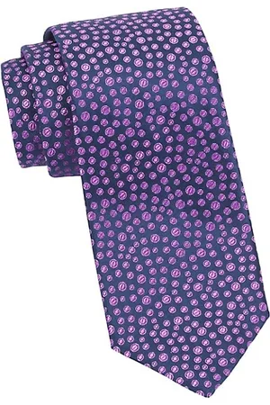 Charvet Men Neckties - Bubble Woven Silk Tie