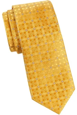 Charvet Men Neckties - Tonal Plaid Woven Silk Tie