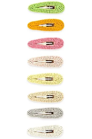 DEEPA GURNANI 8-Piece Aly Beaded Hair Clip Set