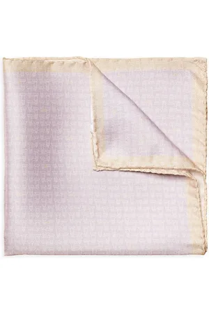 Eton Men Pocket Squares - Geometric Print Silk Pocket Square