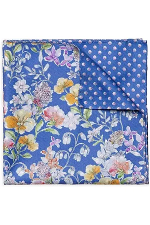 Eton Floral & Dot Silk Pocket Square