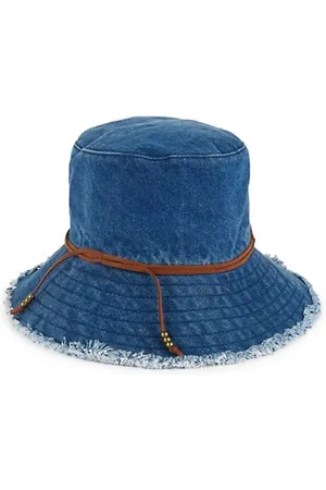 Hat Attack Hats - Fringed Denim Bucket Hat