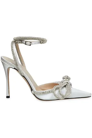 Mach & Mach Double Bow Silk Satin Pumps