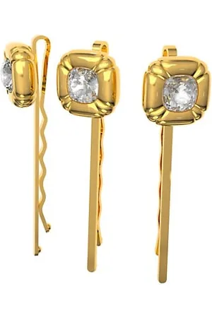 Swarovski Hair Accessories - Dulcis Crystal Goldplated 3-Piece Hairpin Set