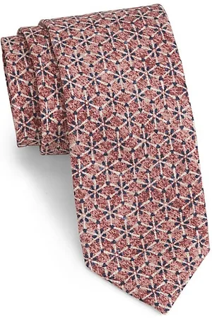 Saks Fifth Avenue Men Neckties - COLLECTION Geo Floral Silk Tie