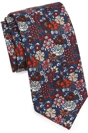Saks Fifth Avenue COLLECTION Retro Floral Print Tie