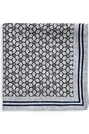 Saks Fifth Avenue Men Pocket Squares - COLLECTION Geo Floral Print Double-Sided Pocket Square