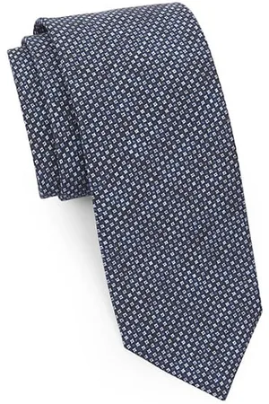 Saks Fifth Avenue COLLECTION Micro Pinwheel Print Silk Tie