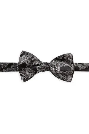 Eton Men Bow Ties - Paisley Silk-Blend Bow Tie