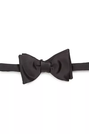 Eton Men Bow Ties - Solid Silk Pre-Tied Bow Tie