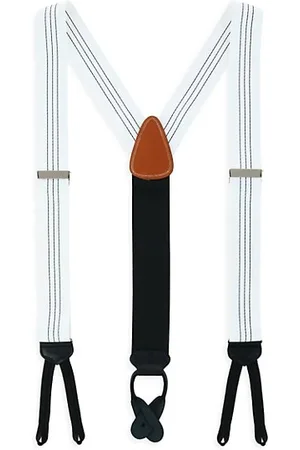 Trafalgar Men Bow Ties - Fredrick Center Stripe Suspenders