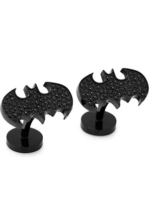 Cufflinks, Inc. Men Cufflinks - Black Pavé Crystal Batman Cufflinks