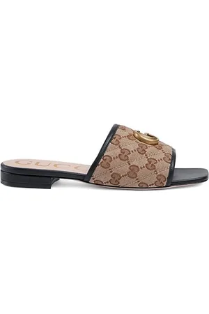 Gucci Slide Sandal Leather - Black | Editorialist