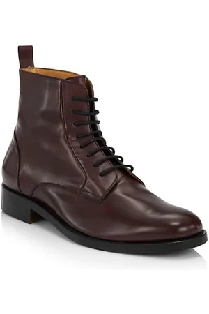 Saks Fifth Avenue Men Boots - COLLECTION Leather Combat Boots