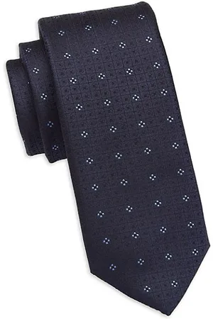 Saks Fifth Avenue Men Neckties - Floral Dot Neck Tie