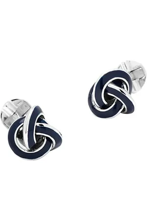 Cufflinks, Inc. Sterling Blue Enamel Knot Cufflinks