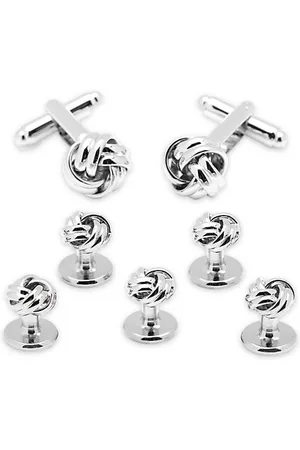 Cufflinks, Inc. Men Neckties - 5-Piece Silver Knot Stud Set